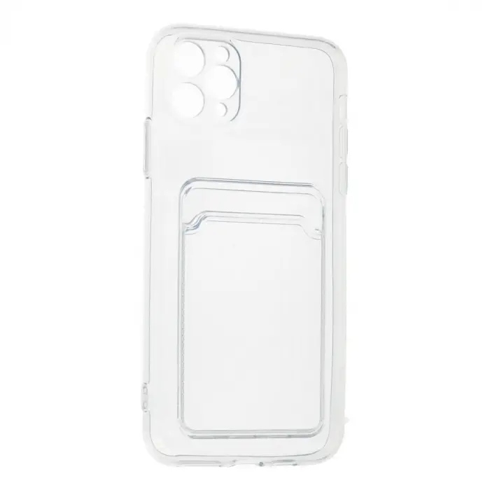 İphone 11 Pro Max Kılıf Kart Şeffaf Silikon - Şeffaf