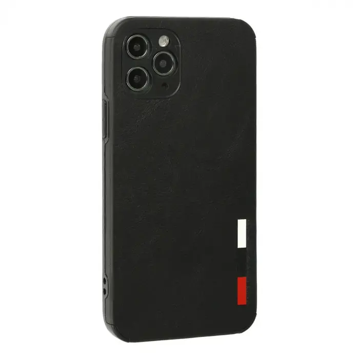 İphone 11 Pro Max Kılıf Loop Deri Silikon - Siyah