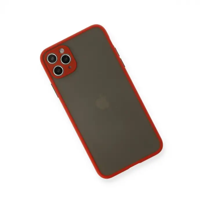 İphone 11 Pro Max Kılıf Montreal Silikon Kapak - Kırmızı