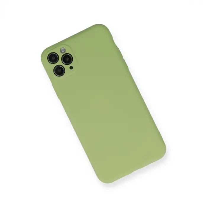 İphone 11 Pro Max Kılıf Nano İçi Kadife Silikon- Yeşil