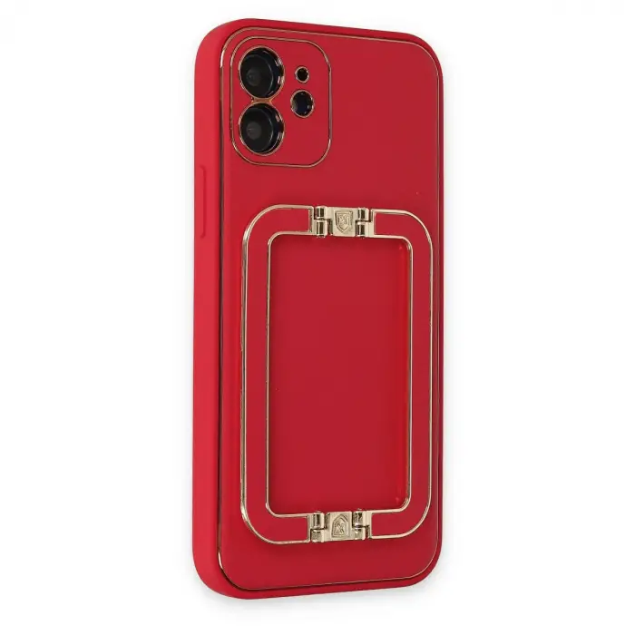 İphone 12 Kılıf Coco Elit Kapak - Kırmızı