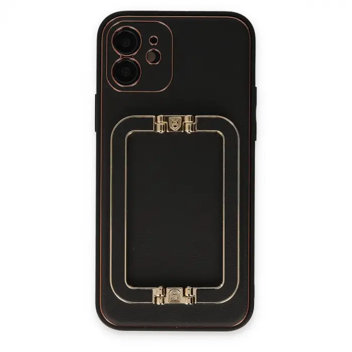 İphone 12 Kılıf Coco Elit Kapak - Siyah