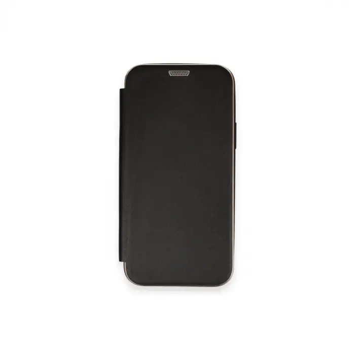 İphone 12 Kılıf Dolpin Kapaklı - Siyah