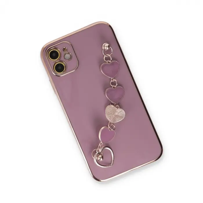 İphone 12 Kılıf Esila Silikon - Mor