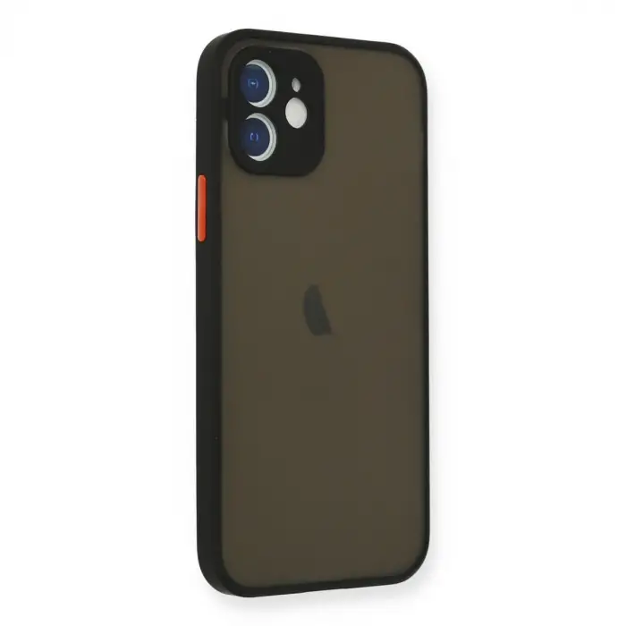 İphone 12 Mini Kılıf Montreal Silikon Kapak - Siyah