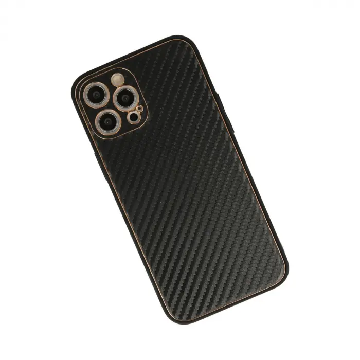 İphone 12 Pro Kılıf Coco Karbon Silikon - Siyah