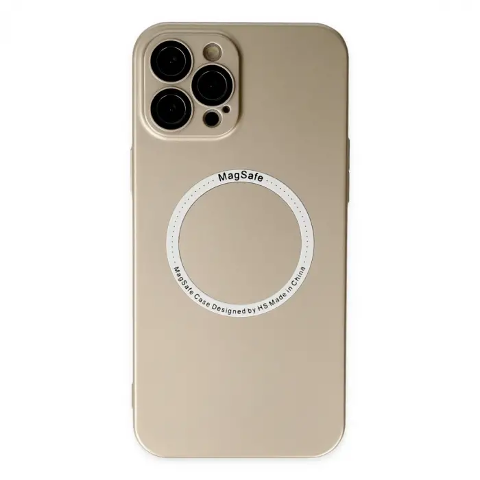 İphone 12 Pro Kılıf Jack Magneticsafe Lens Silikon - Gold