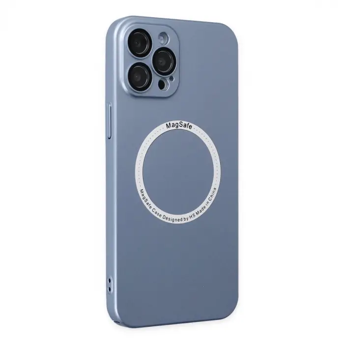 İphone 12 Pro Kılıf Jack Magneticsafe Lens Silikon - Sierra Blue