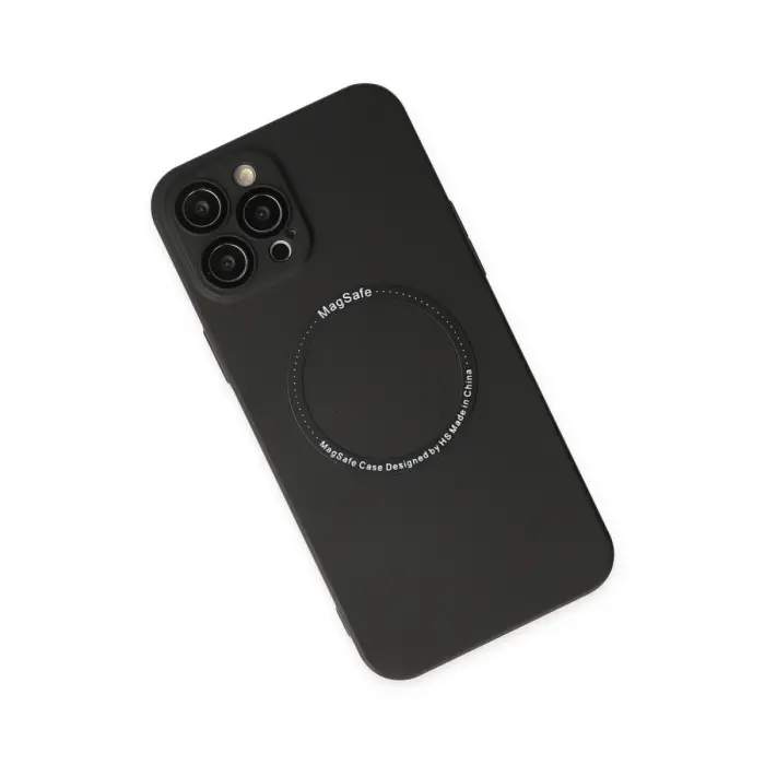 İphone 12 Pro Kılıf Jack Magneticsafe Lens Silikon - Siyah
