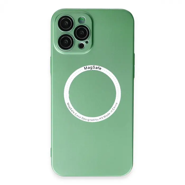 İphone 12 Pro Kılıf Jack Magneticsafe Lens Silikon - Yeşil