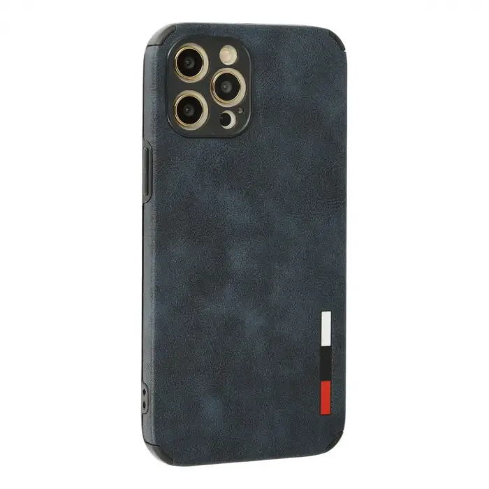 İphone 12 Pro Kılıf Loop Deri Silikon - Lacivert