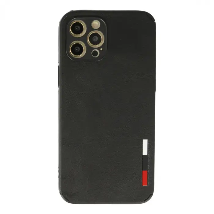 İphone 12 Pro Kılıf Loop Deri Silikon - Siyah