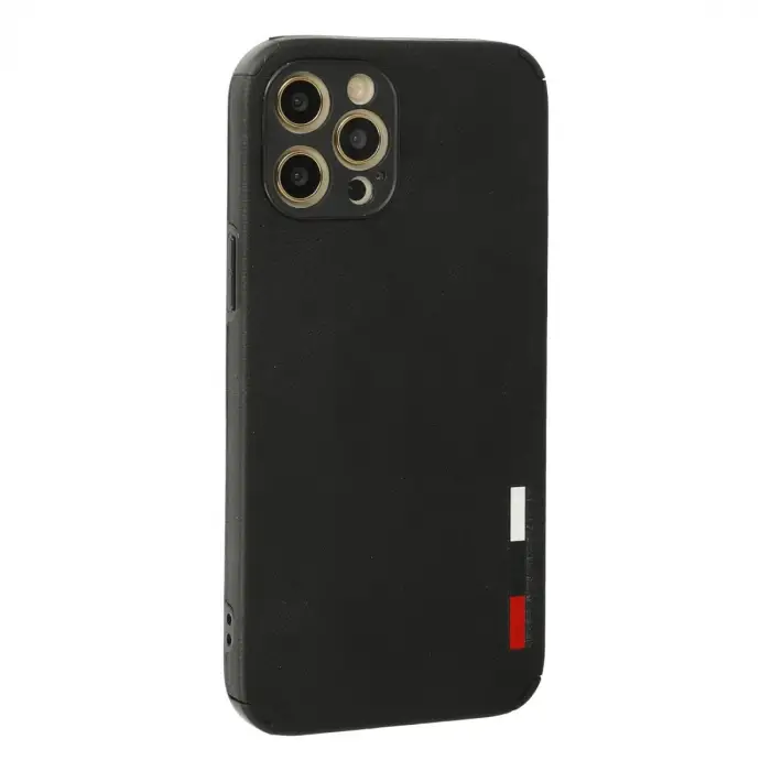 İphone 12 Pro Kılıf Loop Deri Silikon - Siyah