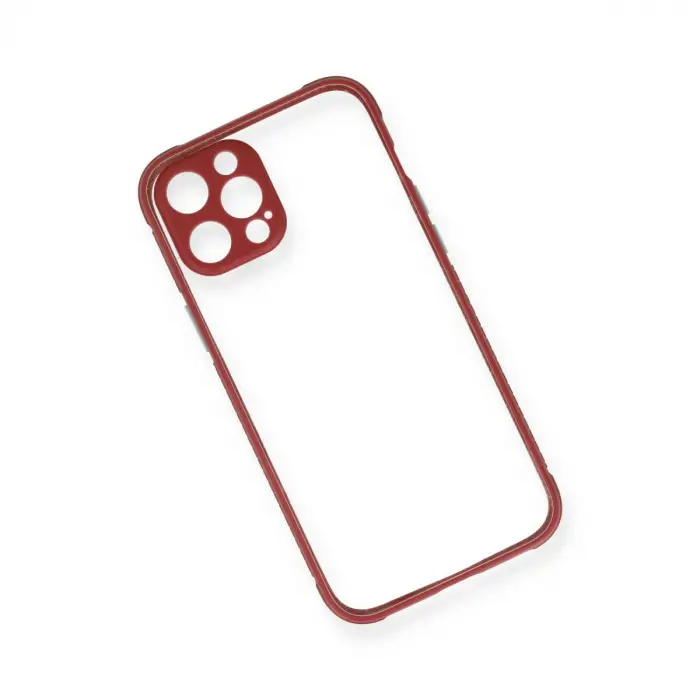 İphone 12 Pro Kılıf Miami Şeffaf Silikon - Fuşya