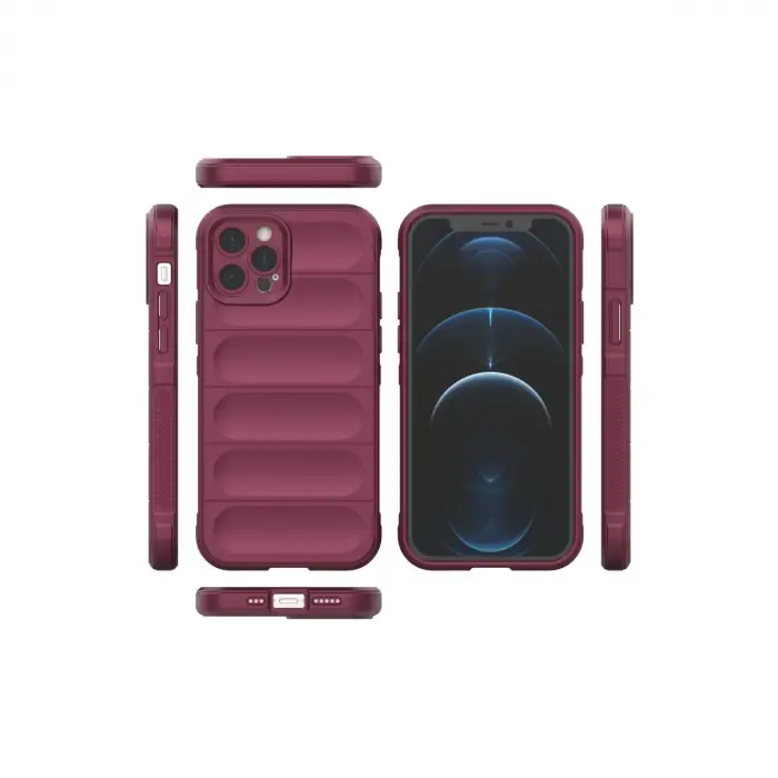 İphone 12 Pro Kılıf Optimum Silikon - Bordo