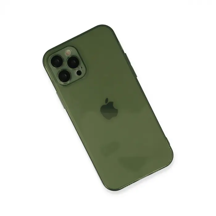 İphone 12 Pro Max Kılıf Fly Lens Silikon - Yeşil