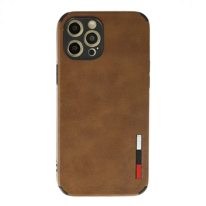 İphone 12 Pro Max Kılıf Loop Deri Silikon - Kahverengi