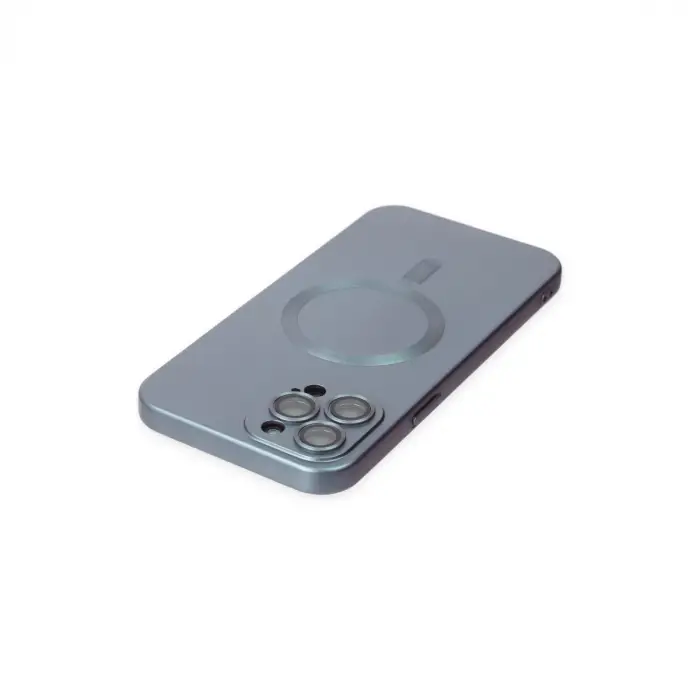 İphone 12 Pro Max Kılıf Moshi Lens Magneticsafe Silikon - Sierra Blue