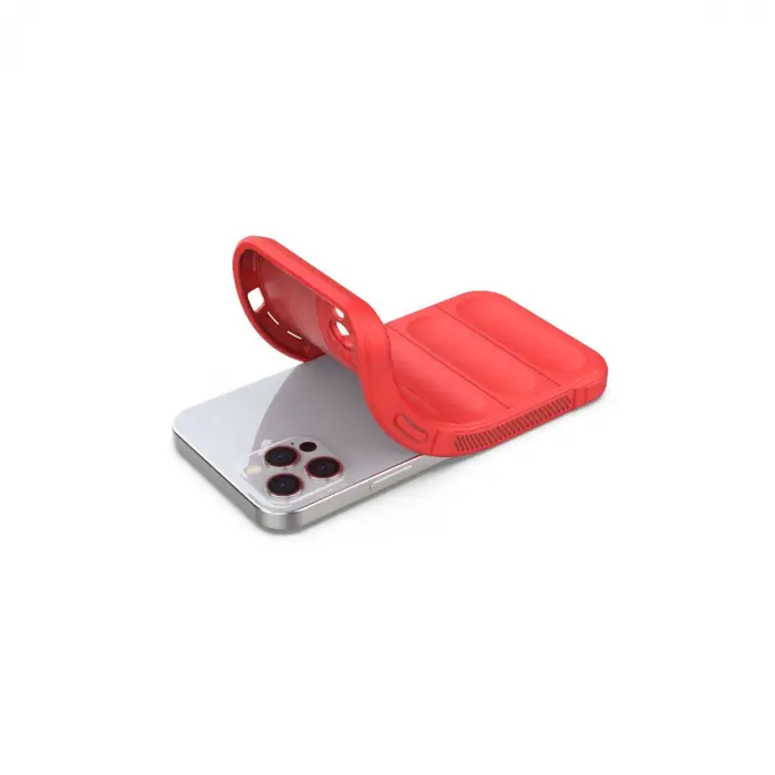 İphone 12 Pro Max Kılıf Optimum Silikon - Kırmızı