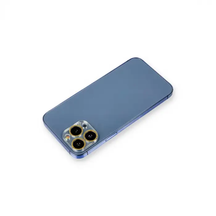 İphone 12 Pro Shine Kamera Lens Koruma Cam - Gold