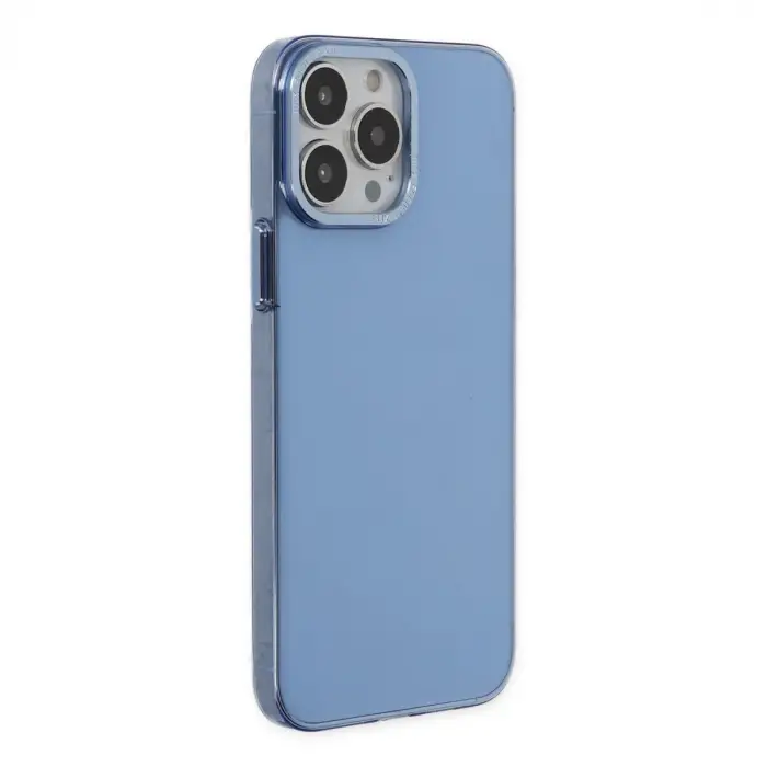 İphone 13 Pro Kılıf Anka Pc Sert Metal Kapak - Mavi