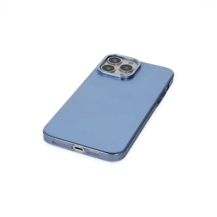 İphone 13 Pro Kılıf Anka Pc Sert Metal Kapak - Mavi