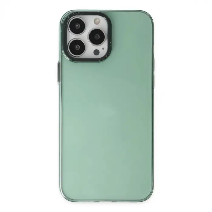 İphone 13 Pro Kılıf Anka Pc Sert Metal Kapak - Yeşil