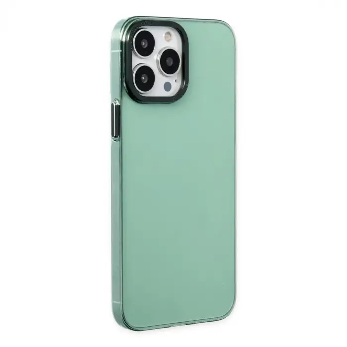 İphone 13 Pro Kılıf Anka Pc Sert Metal Kapak - Yeşil
