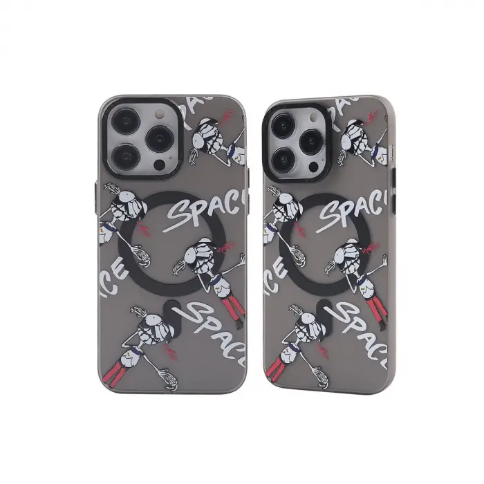 İphone 13 Pro Kılıf Apollo Magneticsafe Desenli Kapak - Apollo Siyah - 3