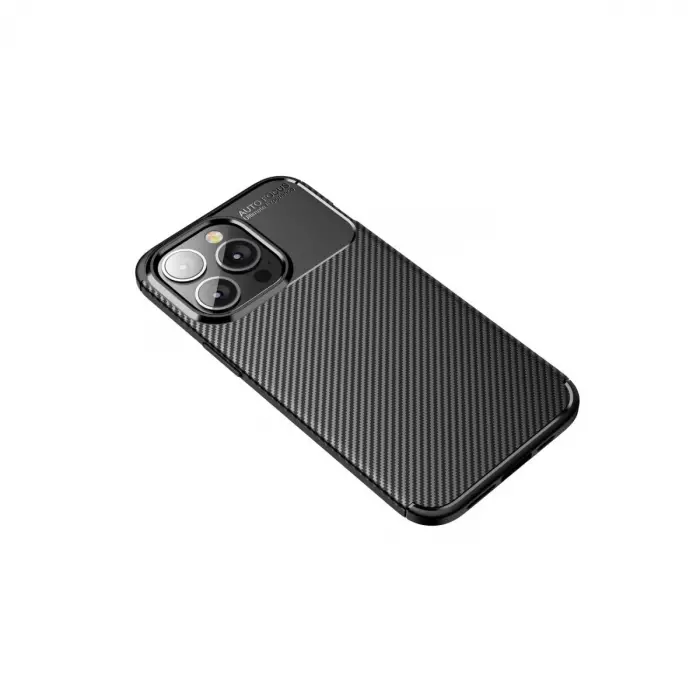 İphone 13 Pro Kılıf Auto Focus Karbon Kapak - Siyah
