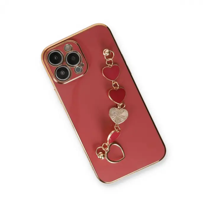 İphone 13 Pro Kılıf Esila Silikon - Kırmızı