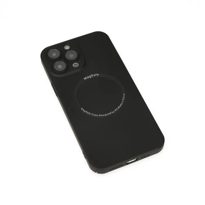 İphone 13 Pro Kılıf Jack Magneticsafe Lens Silikon - Siyah