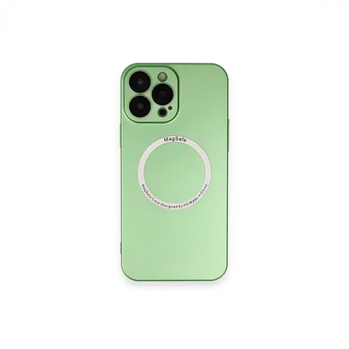 İphone 13 Pro Kılıf Jack Magneticsafe Lens Silikon - Yeşil