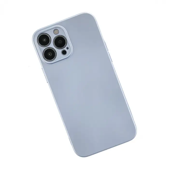İphone 13 Pro Kılıf Nano İçi Kadife Silikon - Sky Blue