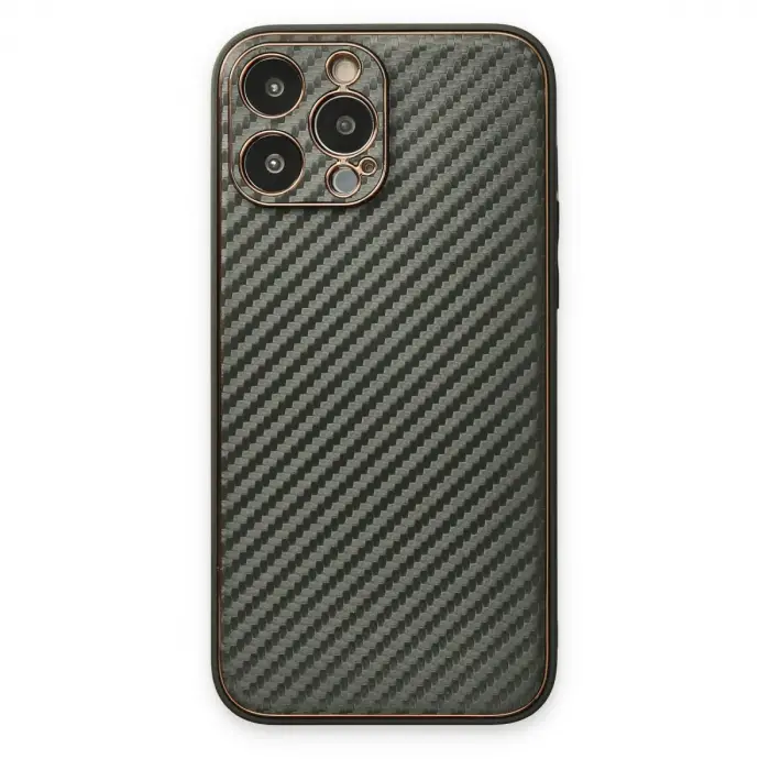 İphone 13 Pro Max Kılıf Coco Karbon Silikon - Füme