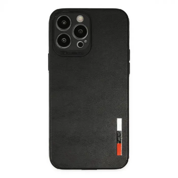 İphone 13 Pro Max Kılıf Loop Deri Silikon - Siyah