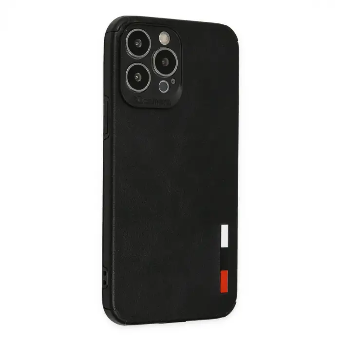İphone 13 Pro Max Kılıf Loop Deri Silikon - Siyah