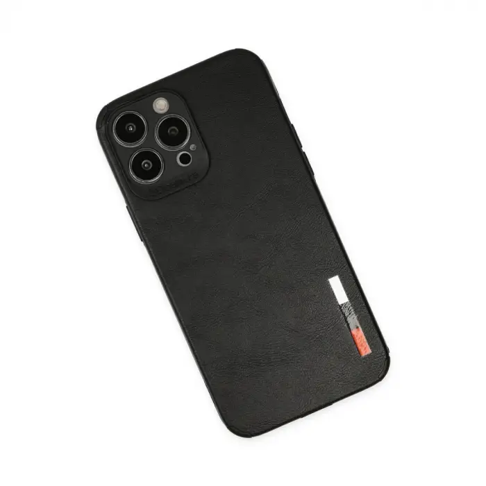 İphone 13 Pro Max Kılıf Loop Deri Silikon - Siyah