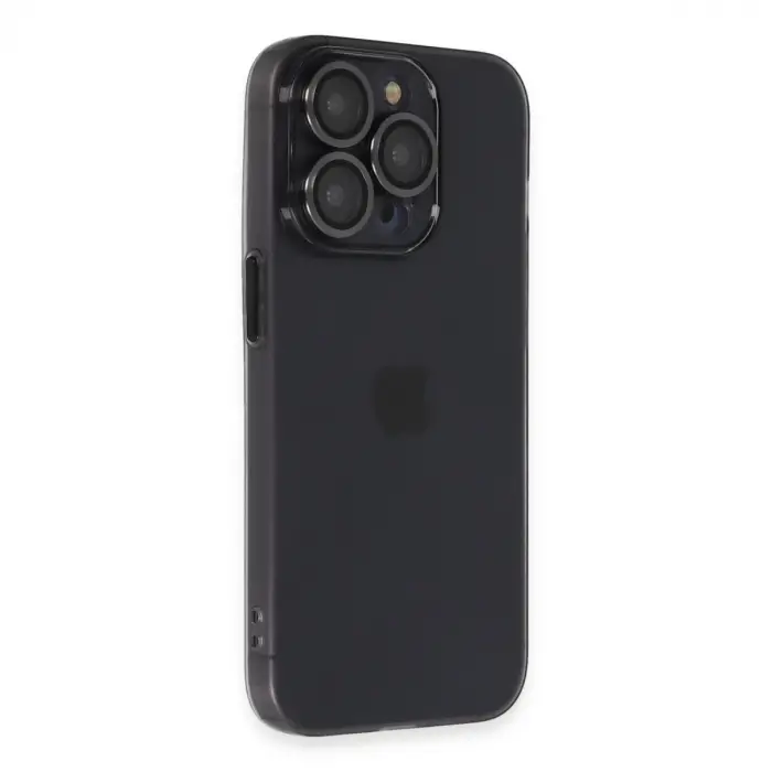 İphone 13 Pro Max Kılıf Luko Lens Silikon - Siyah