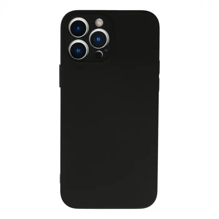 İphone 13 Pro Max Kılıf Nano İçi Kadife Silikon - Siyah