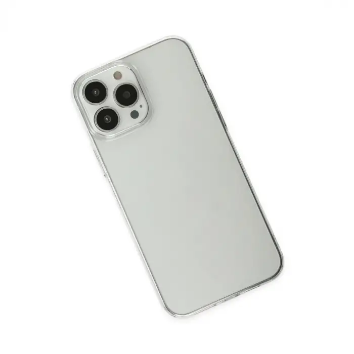 İphone 13 Pro Max Kılıf Pc Sert Şeffaf Kapak - Şeffaf