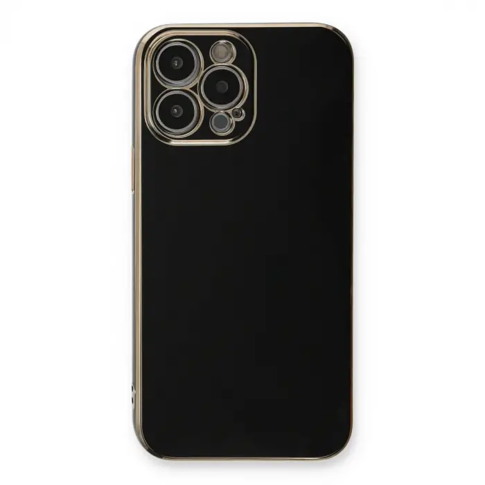 İphone 13 Pro Max Kılıf Volet Silikon - Siyah