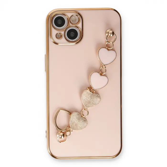 İphone 14 Kılıf Esila Silikon - Pudra