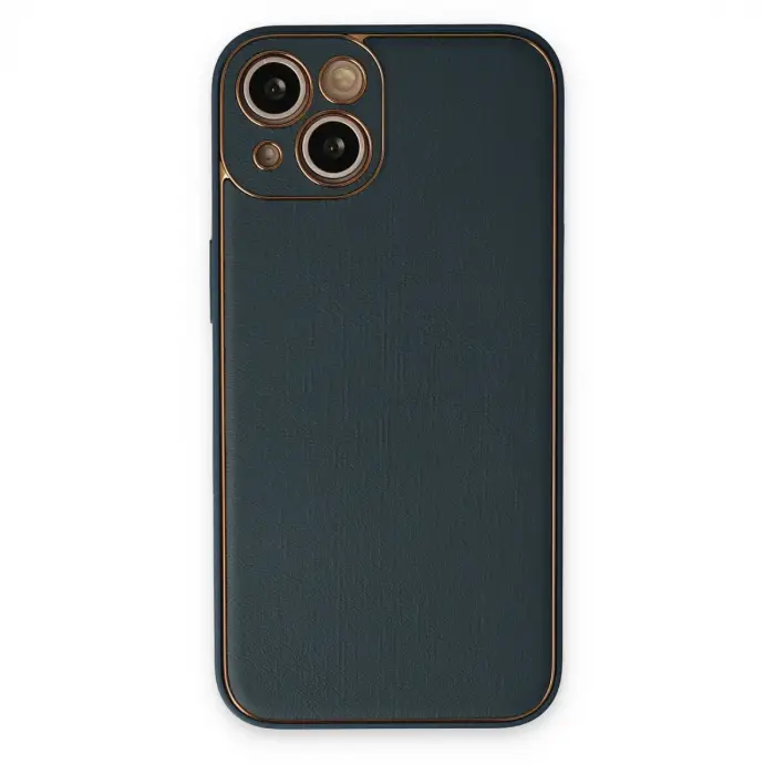 İphone 14 Plus Kılıf Coco Deri Silikon Kapak - Yeşil