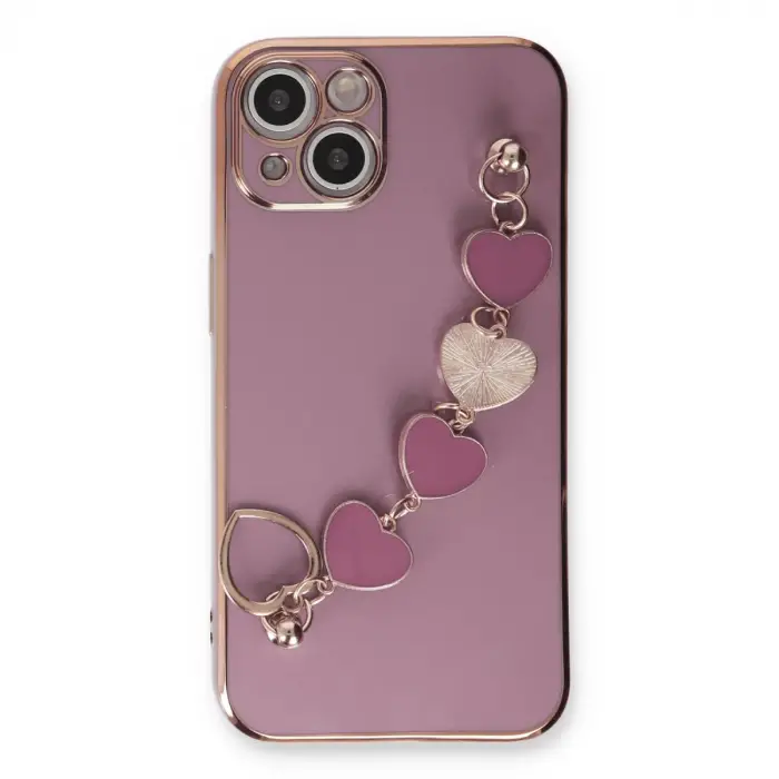 İphone 14 Plus Kılıf Esila Silikon - Mor