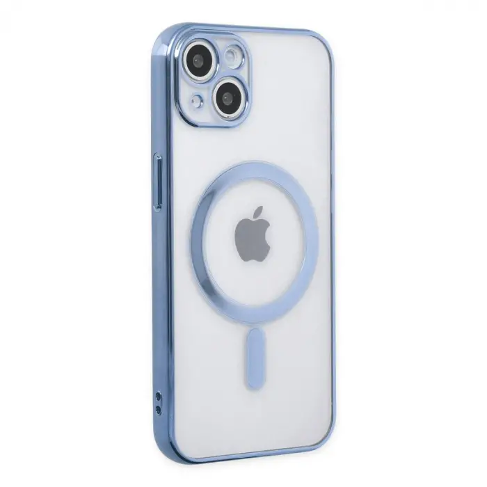 İphone 14 Plus Kılıf Magneticsafe Lazer Silikon - Sierra Blue