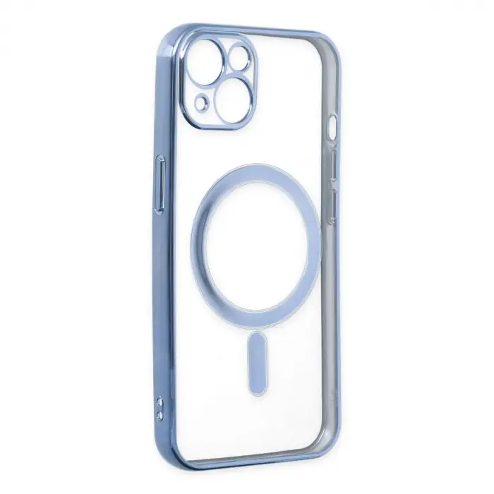 İphone 14 Plus Kılıf Magneticsafe Lazer Silikon - Sierra Blue