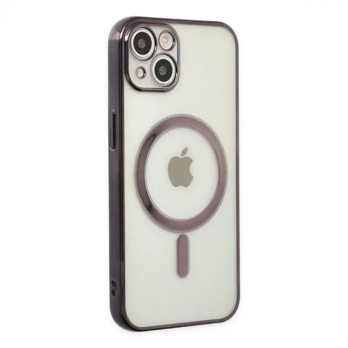 İphone 14 Plus Kılıf Magneticsafe Lazer Silikon - Siyah