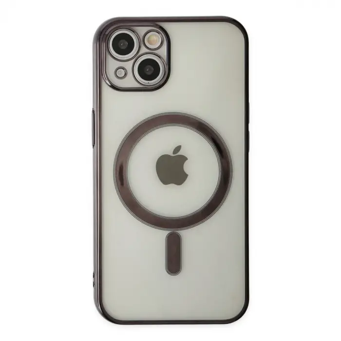 İphone 14 Plus Kılıf Magneticsafe Lazer Silikon - Siyah