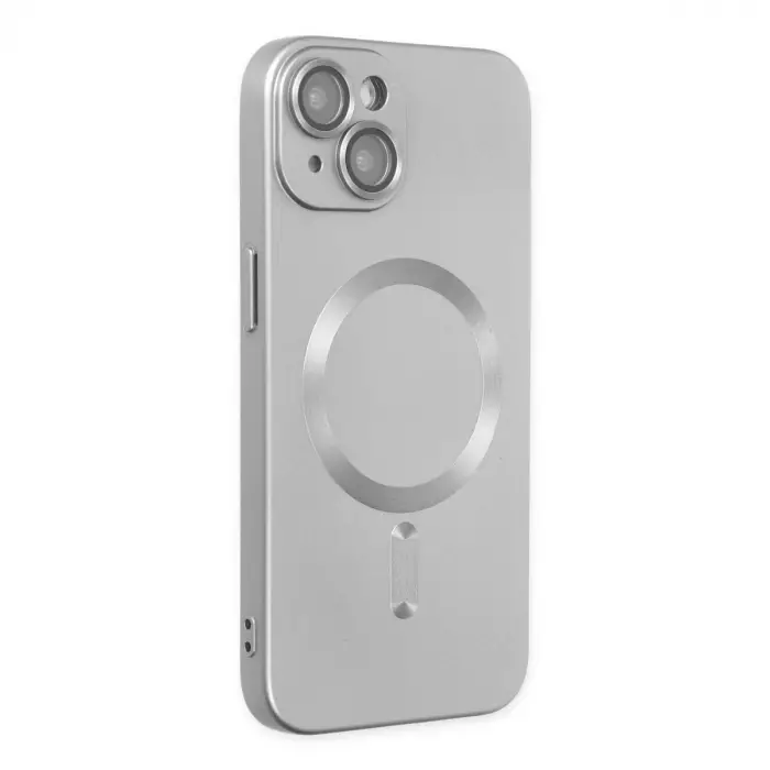 İphone 14 Plus Kılıf Moshi Lens Magneticsafe Silikon - Gümüş